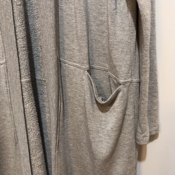 Soma Wknd Gray Knit Cardigan Comfy Lounge Sweater Size S Small Jersey Pockets - Picture 3 of 7